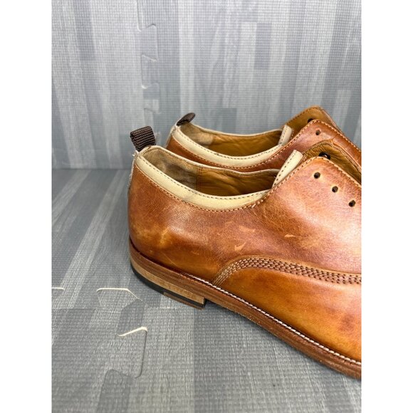 Johnston Murphy Clayton Cap Toe Oxford Shoes Mens Sz 8 Black Calfskin Brown main image 15